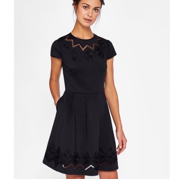 Ted Baker Dresses & Skirts - NWT Ted baker lace and mesh cheskka black dress